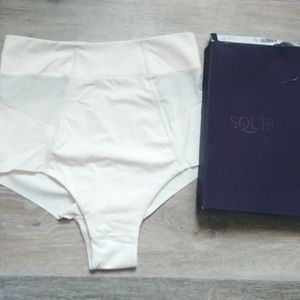 SQEEM SHEER ALLURE MID WAIST BRIEF SOFT IVORY SMALL